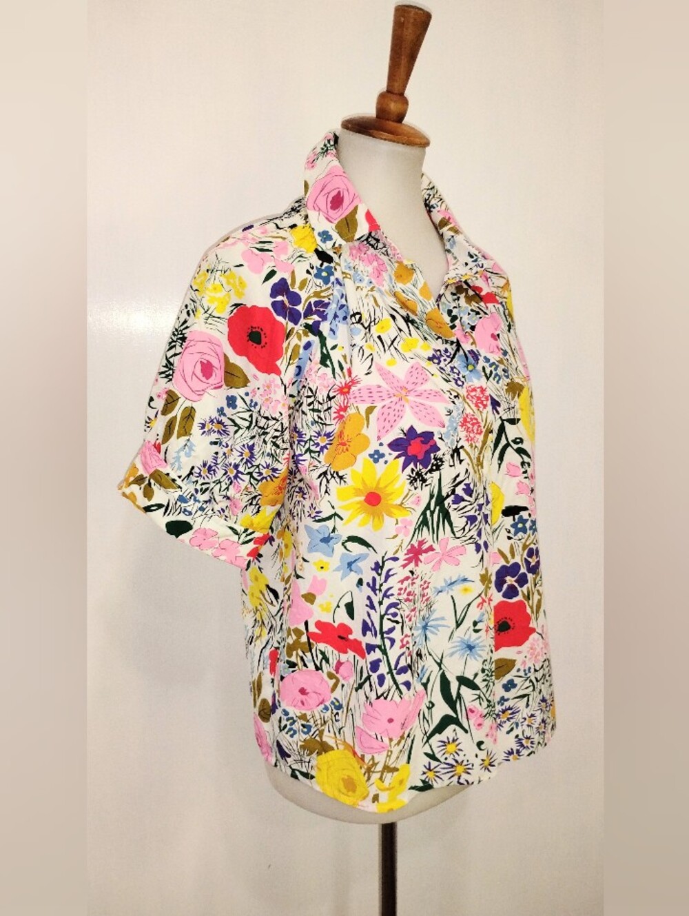ENTRO FLORAL COTTON BLOUSE